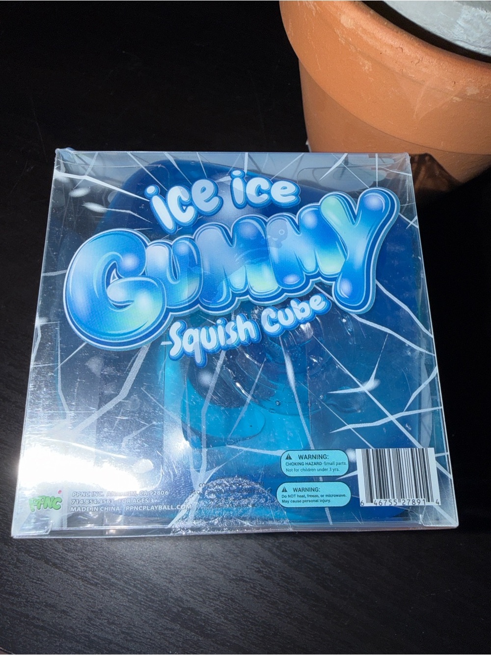Ice Ice Gummy Squish Cube - Blue Jumbo